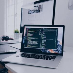 Website development and coding workspace showcasing Best Digital Marketing Services in Visakhapatnam by PixelHunts.